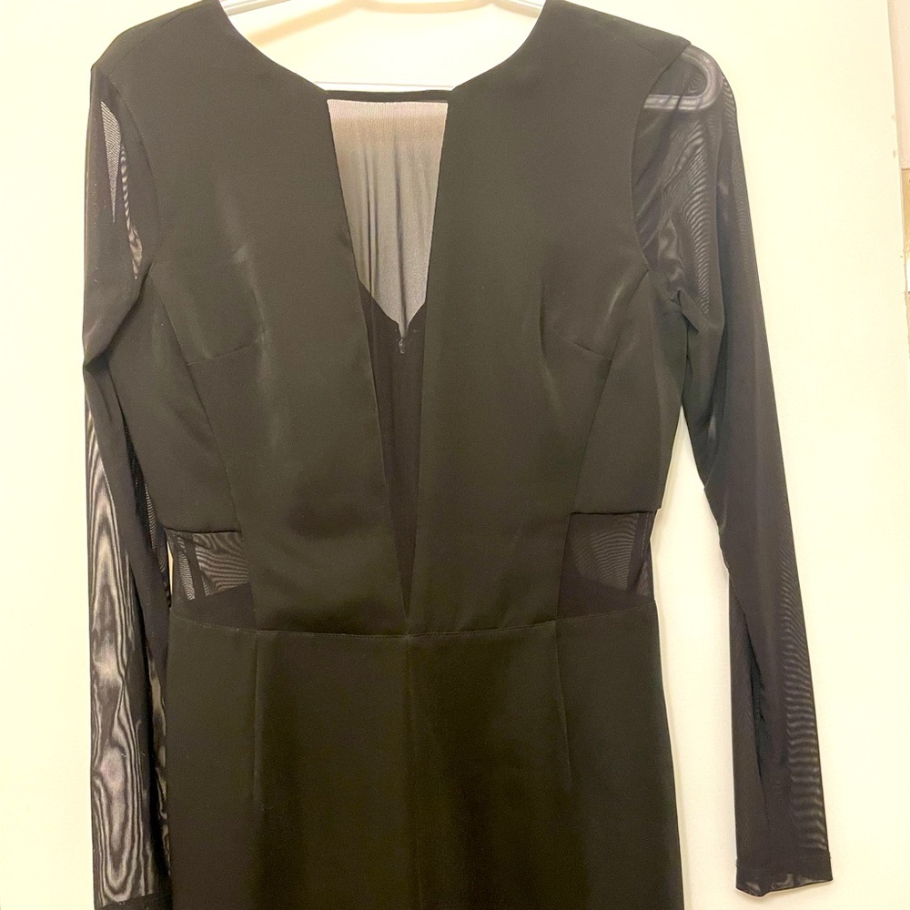 Black Sheen Shortsuit